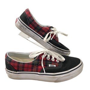 Vans Red Black Athletic Sneakers | Lace Up Closure